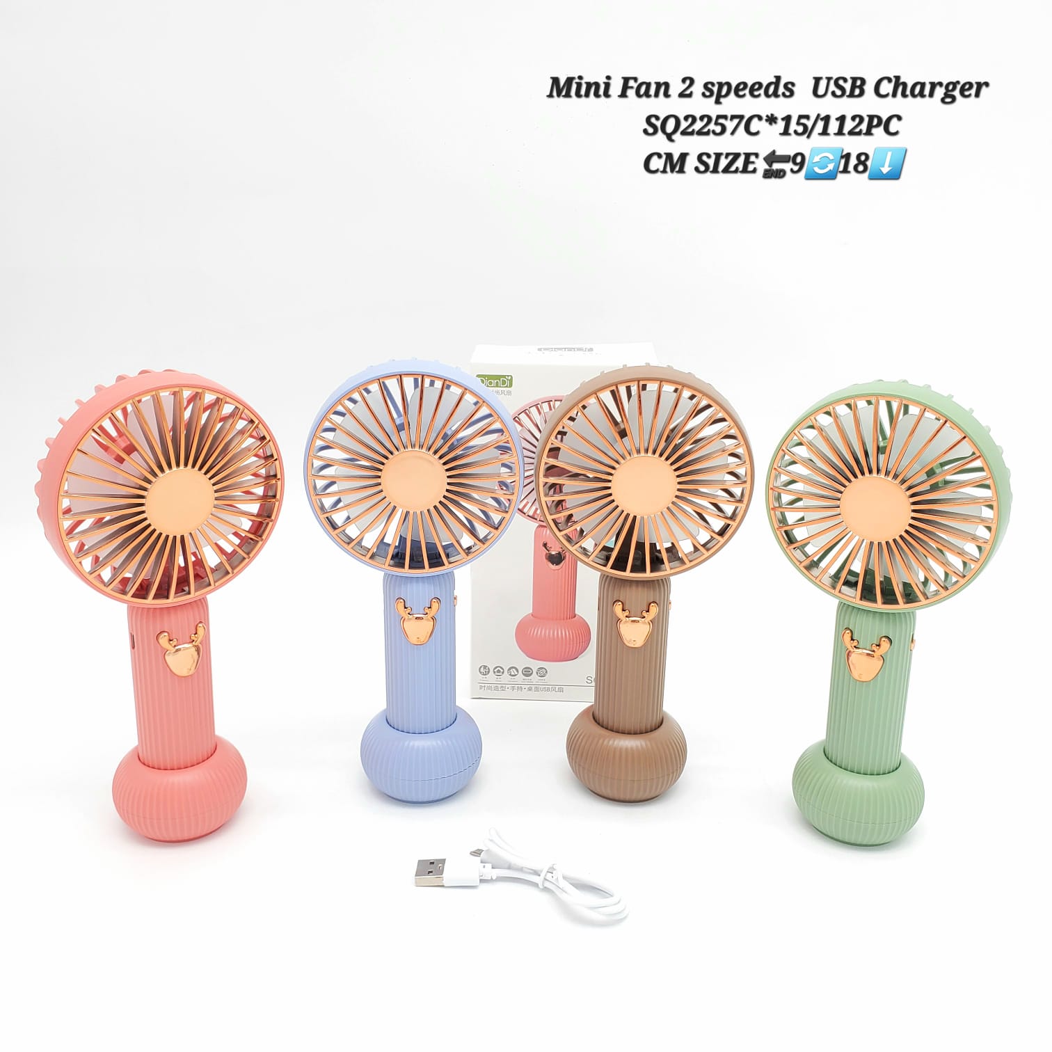 Mini Fan 2speeds usb charger