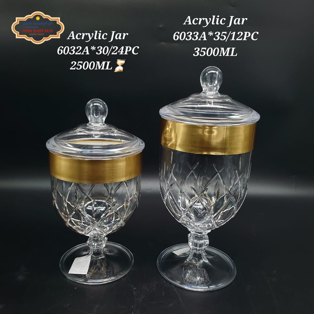 Bonbonnière en verre sur pied 
