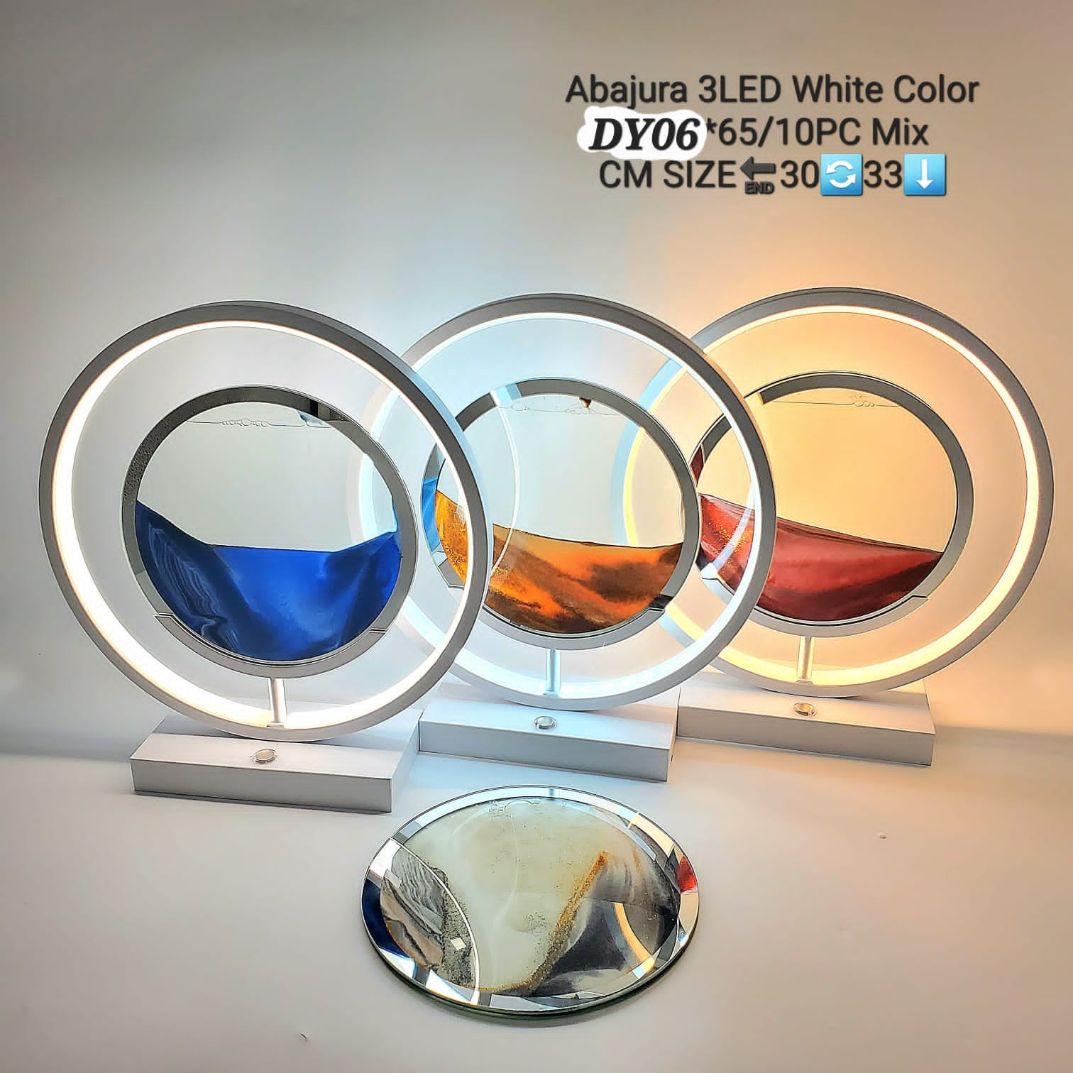 Lampe ozark Abajura 3LED Blanc Couleur DYO