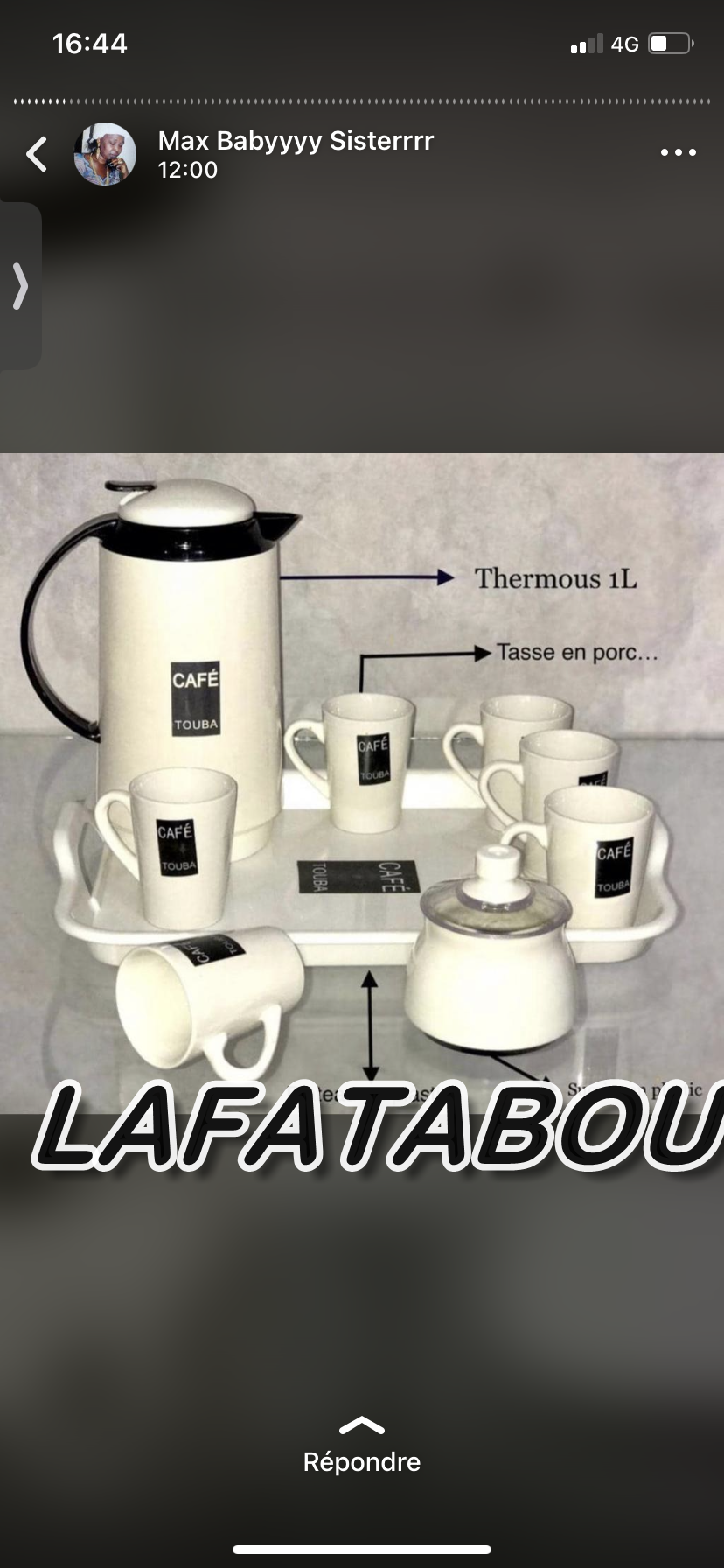 thermos et tasses