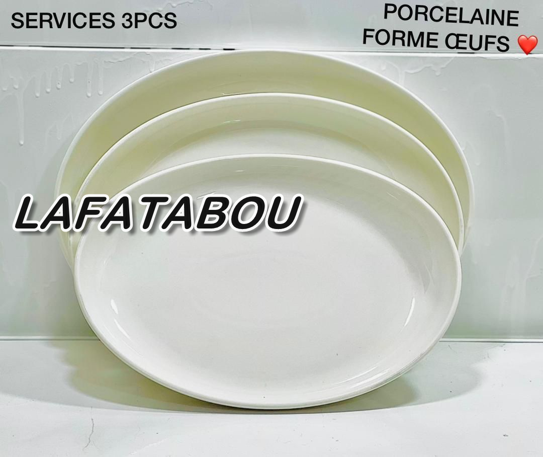 triple plat en forme oeuf