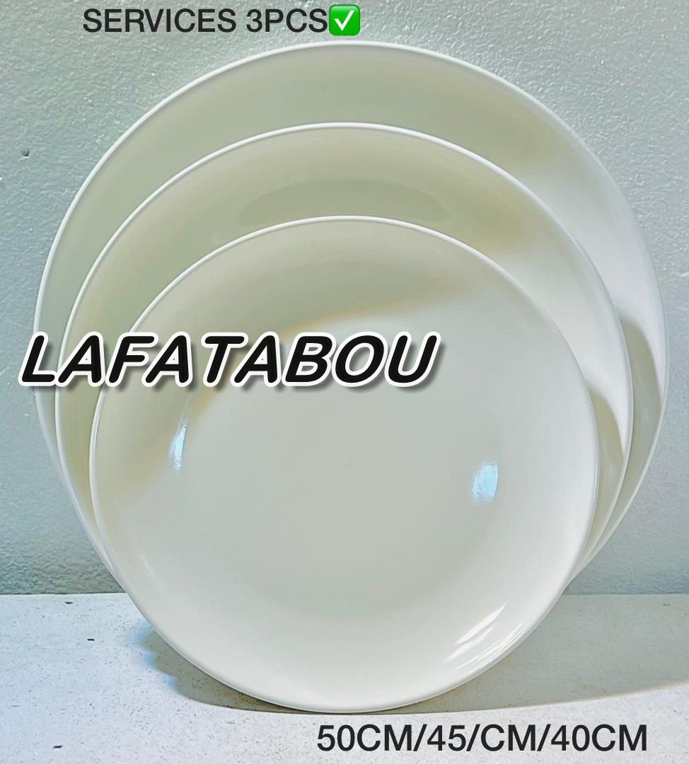 triple plat en porcelaine